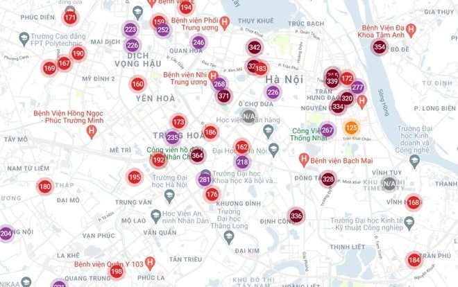 Chất lượng không khí Hà Nội suy giảm nghiêm trọng những ngày đầu năm 2022