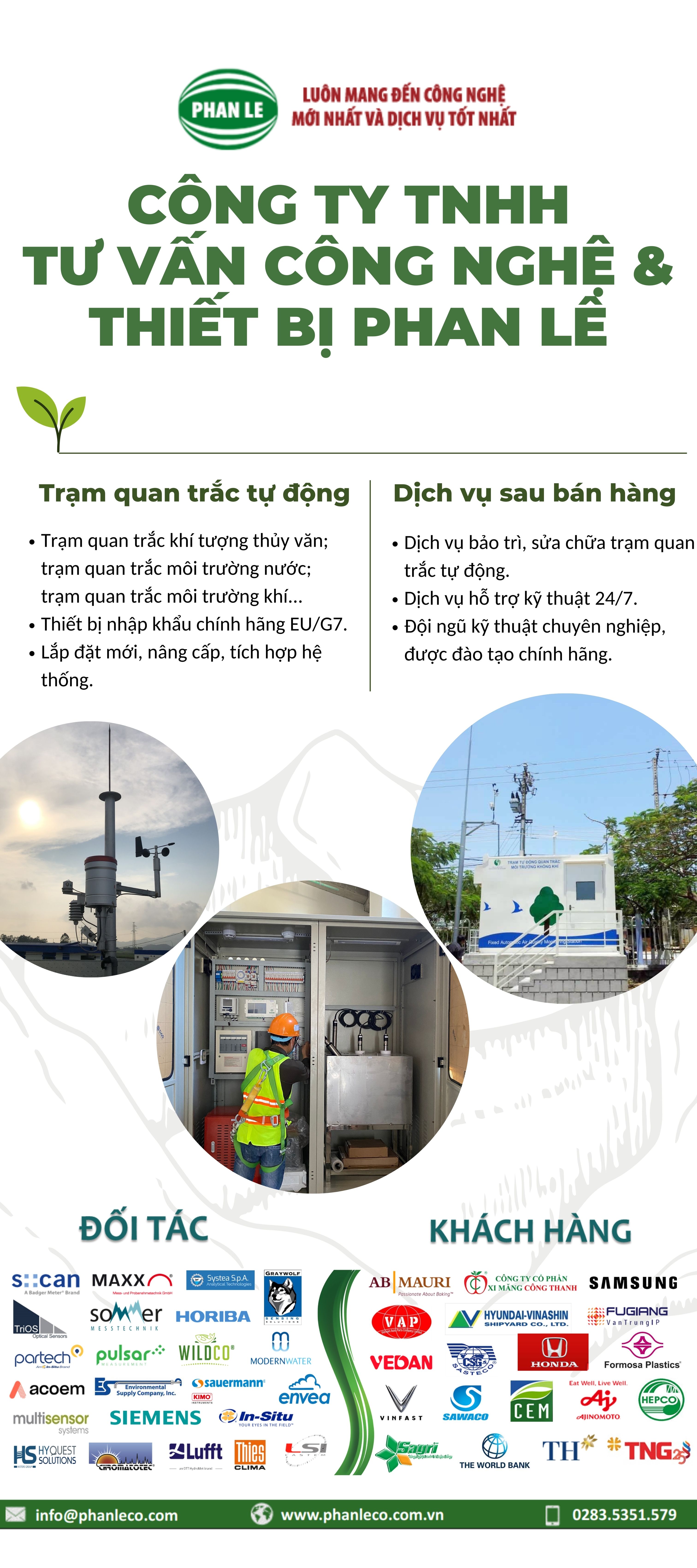 Công ty Phan Lê lắp đặt hệ thống quan trắc nước tự động 