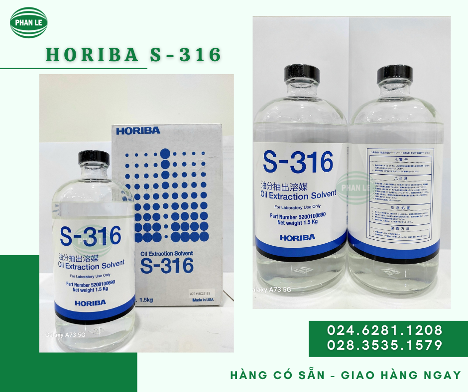 Dung môi trích ly Horiba S-316 chính hãng sẵn hàng tại kho Phan Lê